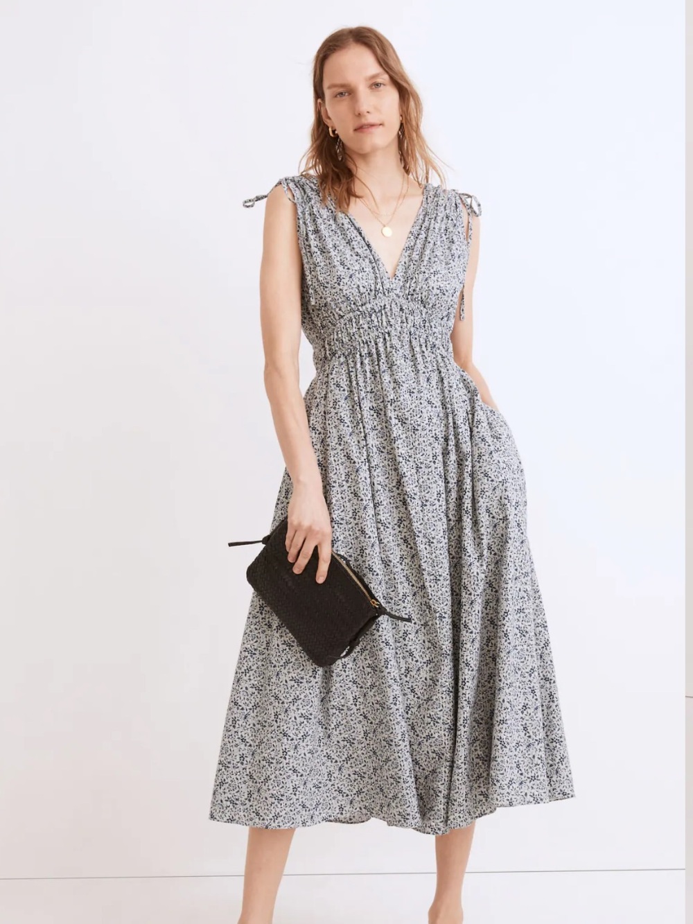 Madewell Sophia Smocked Midi Dress in Florentine Floral • NWT